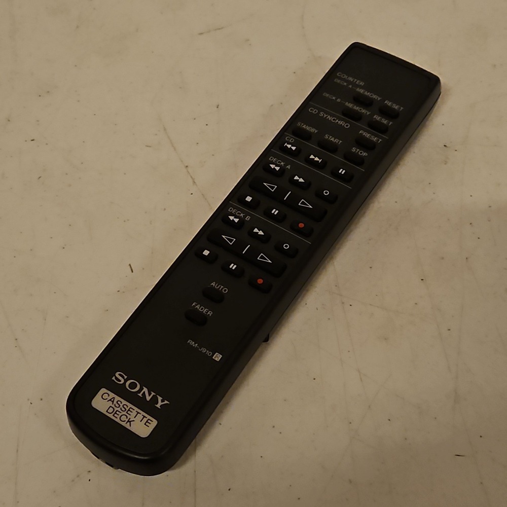 SONY RM-J910 Remote Control Cassette Deck Tested Works OEM Missing Cover